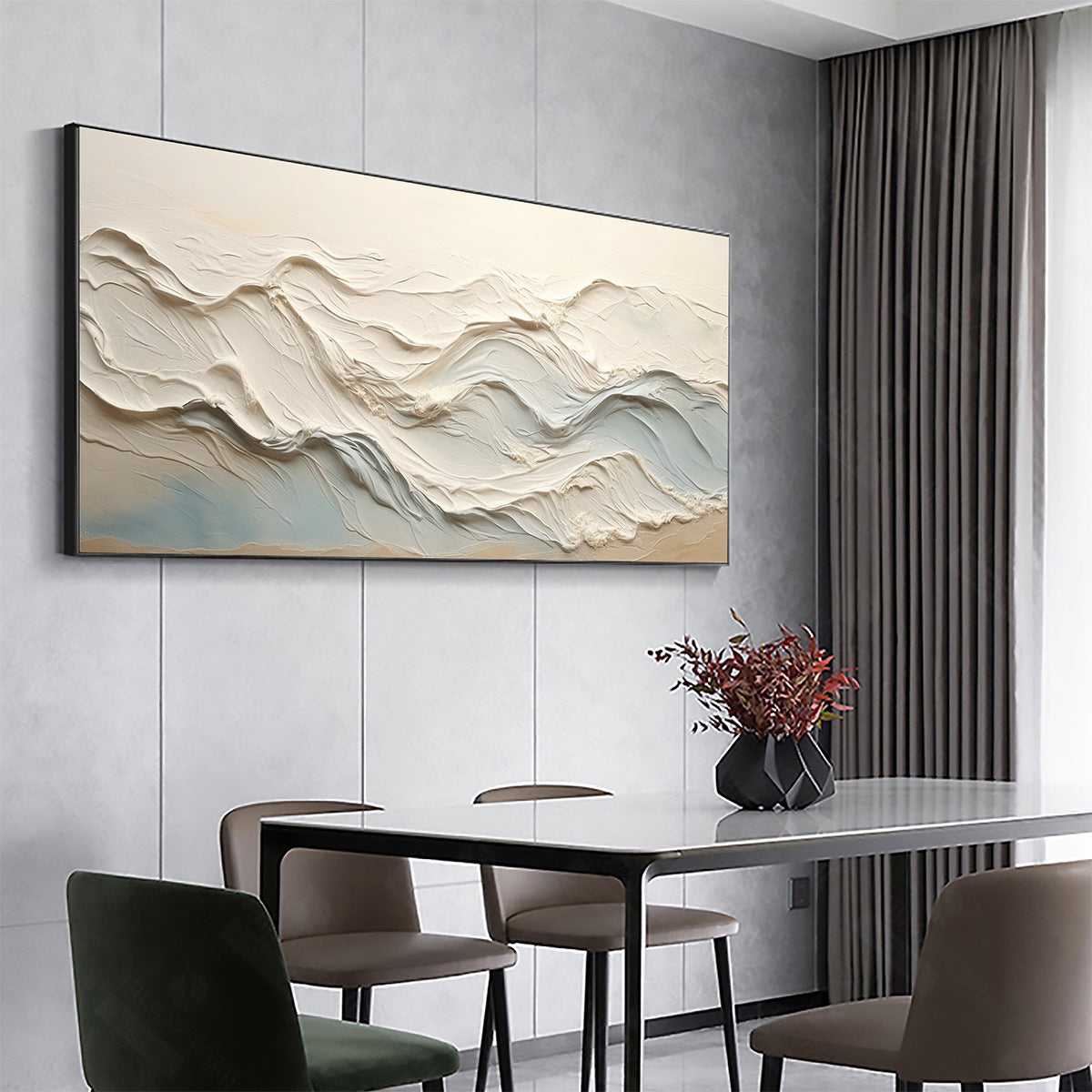 OCEAN ECHOES: Textured Abstract Oil Painting - Image 7