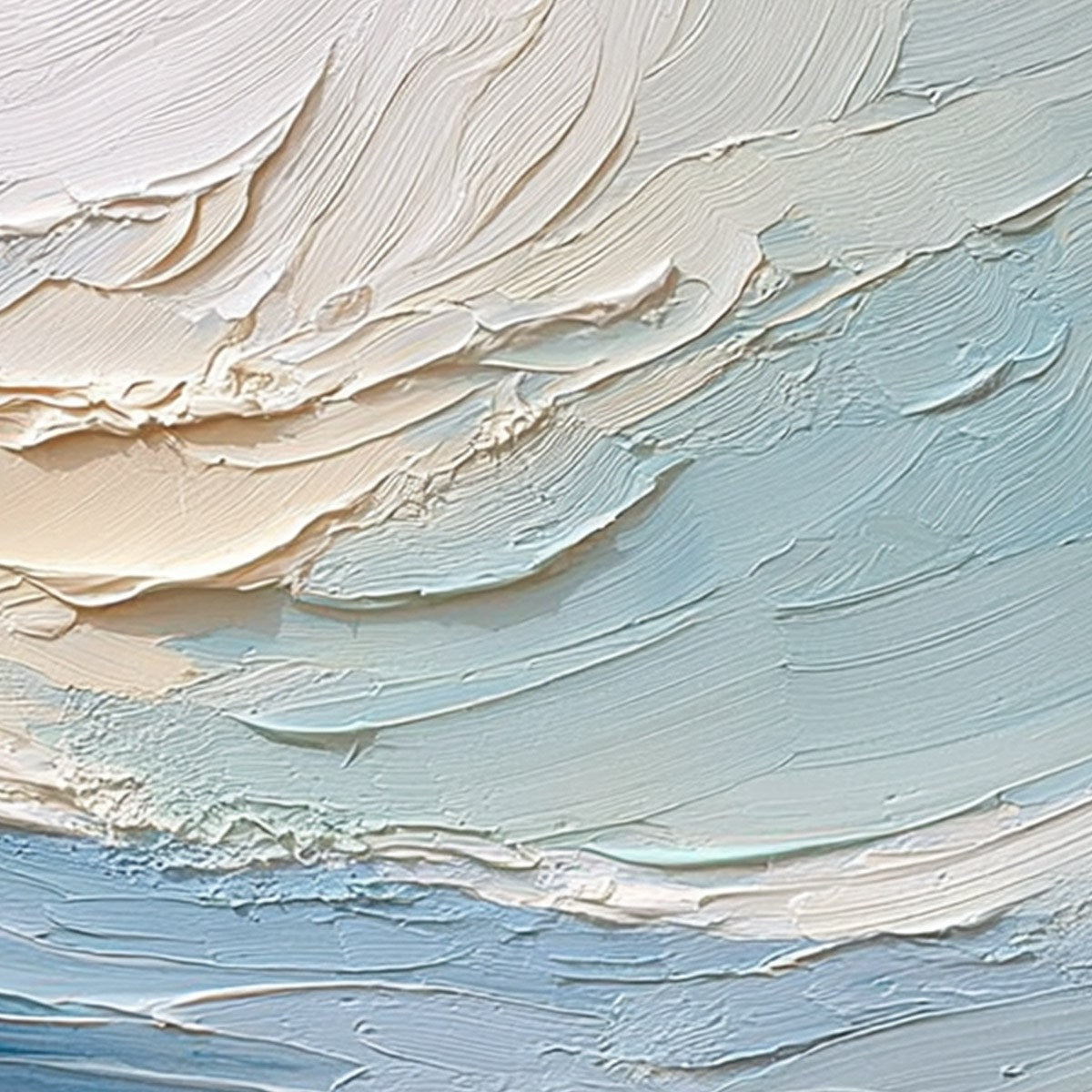 OCEAN'S BREATH: Textured Wabi Sabi Abstract Seascape Painting - Image 5