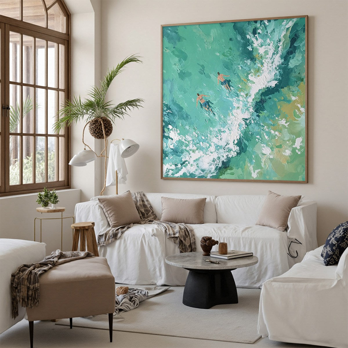 OCEAN'S EMBRACE Textured Impressionist Seascape Oil Painting - Image 7