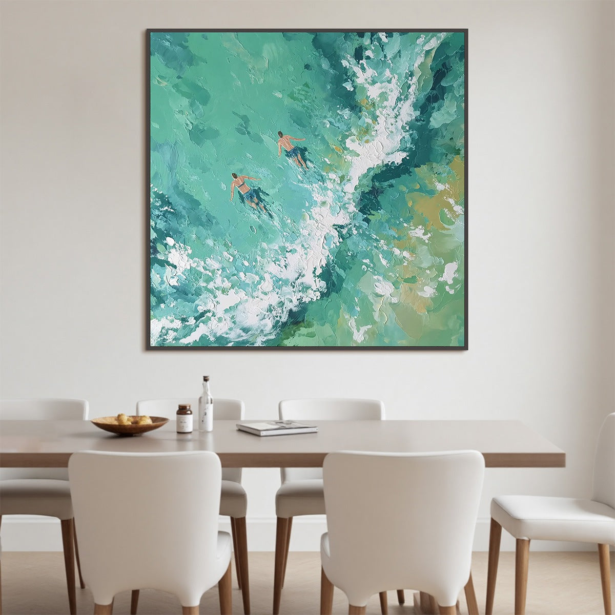 OCEAN'S EMBRACE Textured Impressionist Seascape Oil Painting - Image 2
