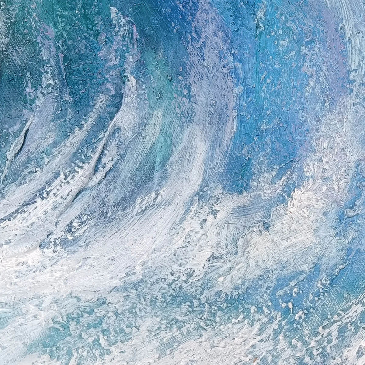 OCEAN'S EMBRACE: Ocean Waves Seascape Oil Painting - Image 6
