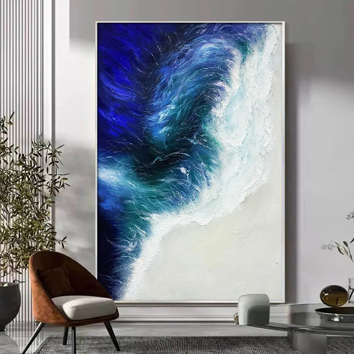 OCEAN'S EMBRACE: Ocean Waves Seascape Oil Painting - Image 7
