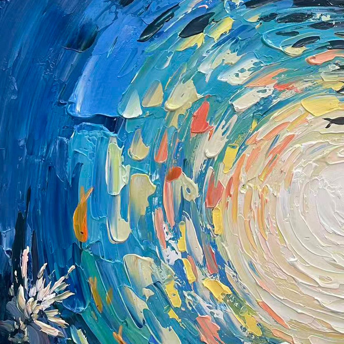 OCEAN’S GRACE: Textured Impasto Seascape Painting - Image 6