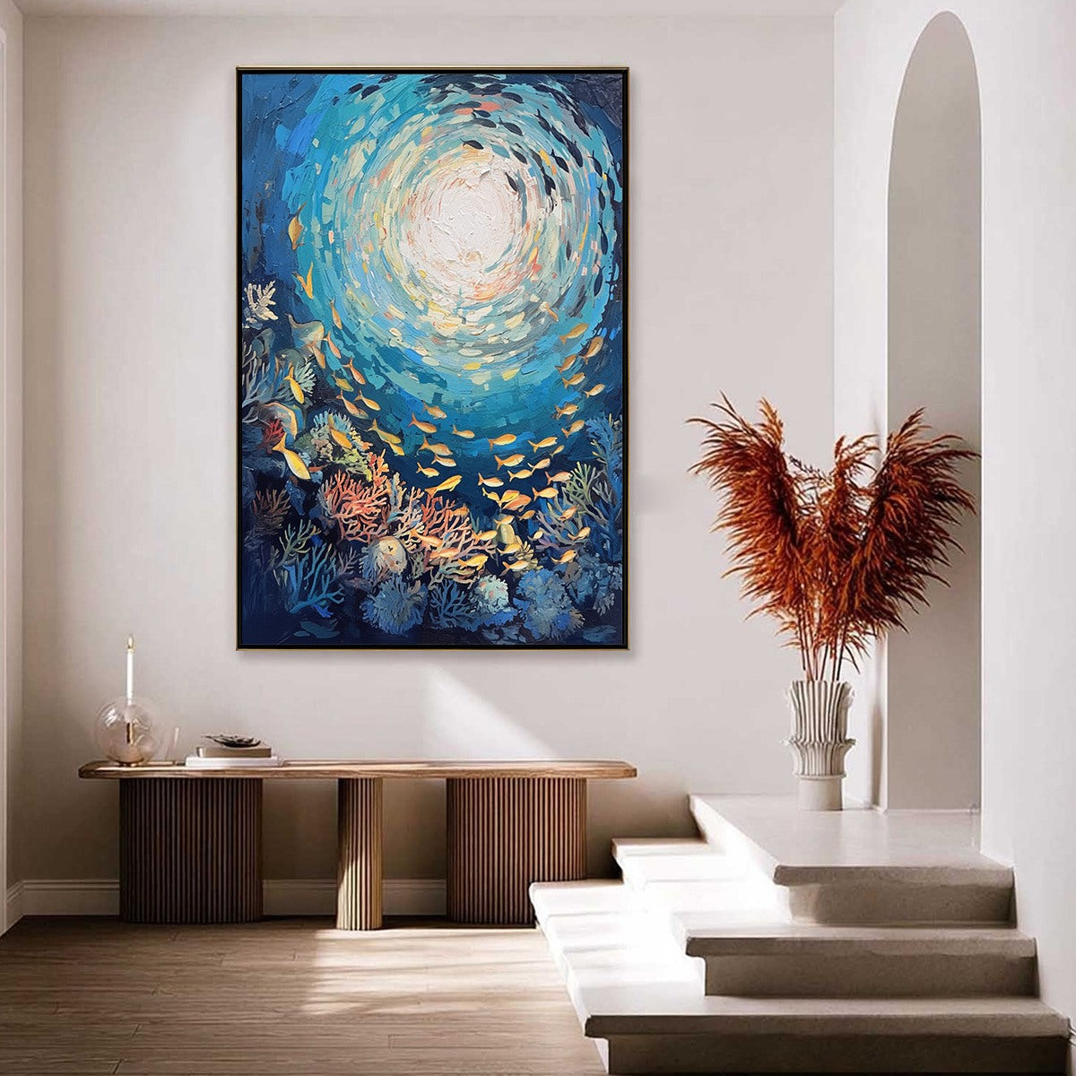 OCEAN’S GRACE: Textured Impasto Seascape Painting - Image 5