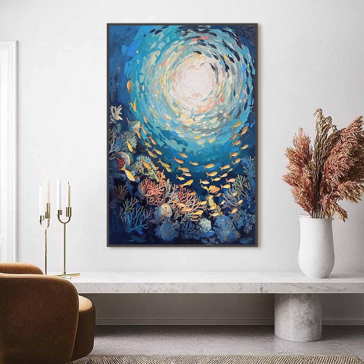OCEAN’S GRACE: Textured Impasto Seascape Painting - Image 4
