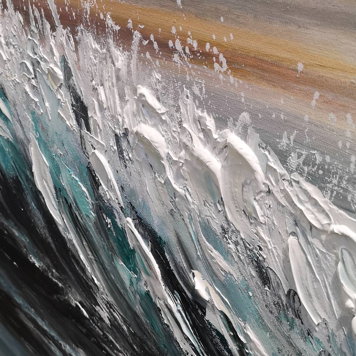 DUSK TIDE: Ocean Waves Seascape Oil Painting - Image 3