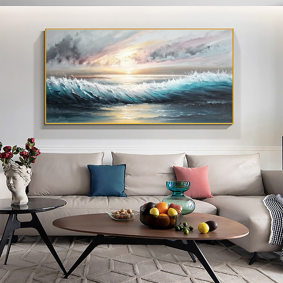 DUSK TIDE: Ocean Waves Seascape Oil Painting - Image 2