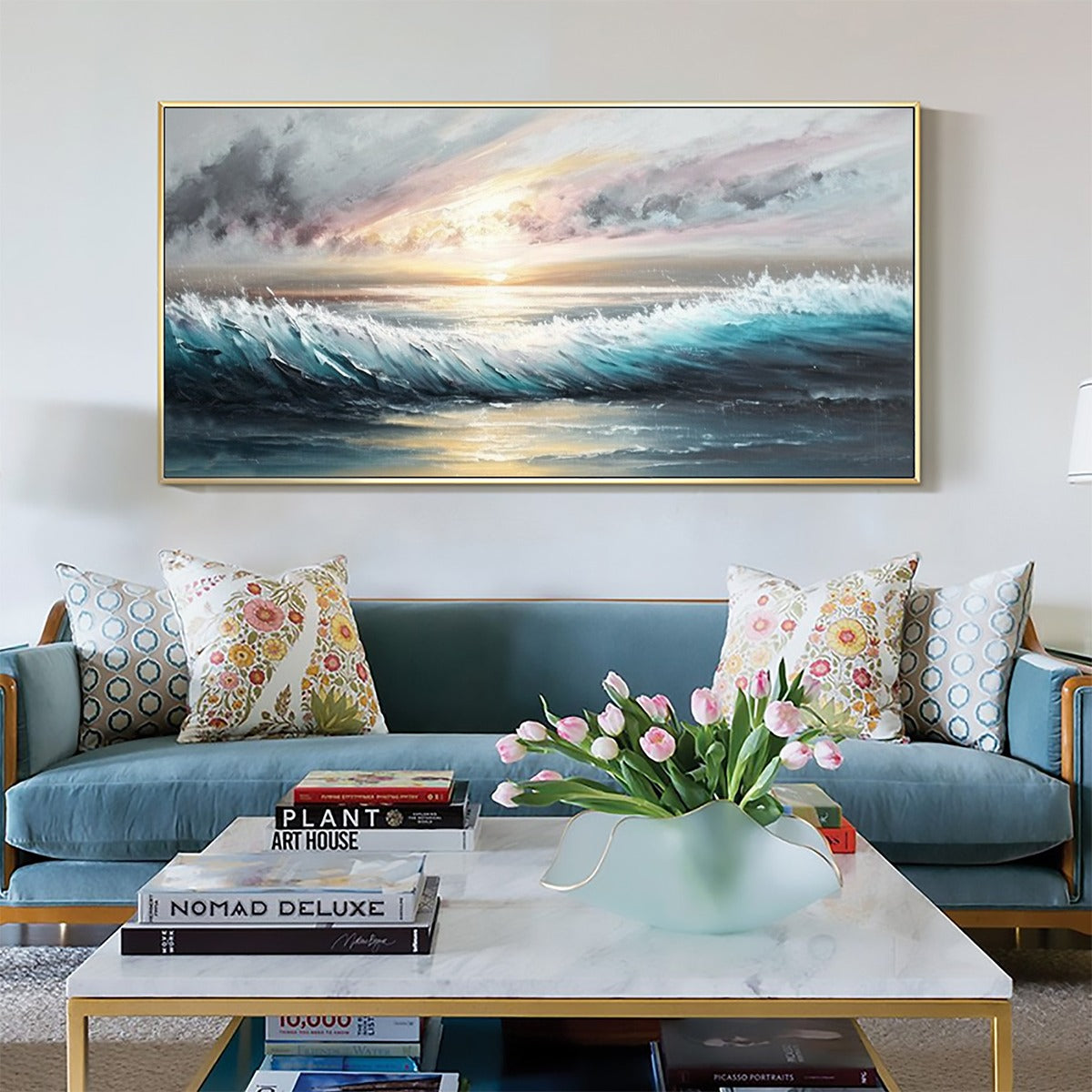 DUSK TIDE: Ocean Waves Seascape Oil Painting - Image 6