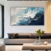 OCEAN'S EMBRACE: Textured Abstract Seascape Oil Painting