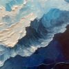 OCEAN'S EMBRACE: Textured Abstract Seascape Oil Painting