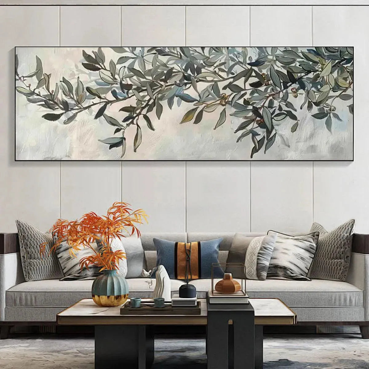 OLIVE BRANCH PANORAMIC: Botanical Painting, Panoramic Wall Art - Image 10