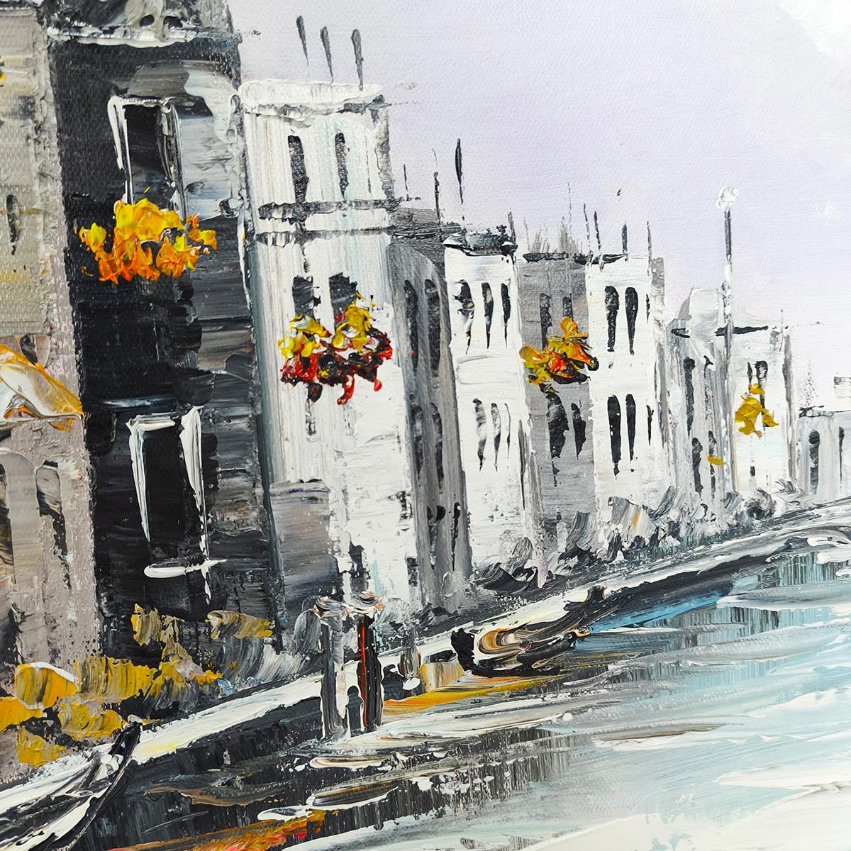 Ready to Ship | PARISIAN AUTUMN STROLL | 20''x40'' | 50x100cm | Gold Frame - Image 2