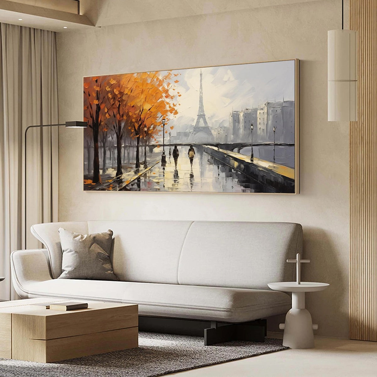 PARISIAN RAIN: Textured Cityscape Oil Painting - Image 6