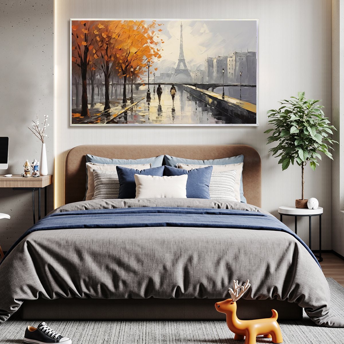 PARISIAN RAIN: Textured Cityscape Oil Painting - Image 7