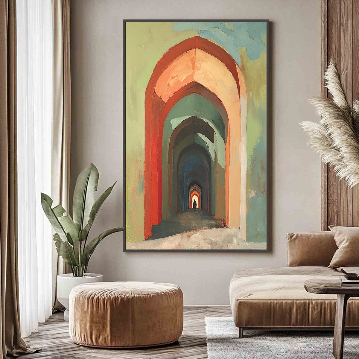 PASSAGE: Architectural Oil Painting with Warm Tones - Image 4