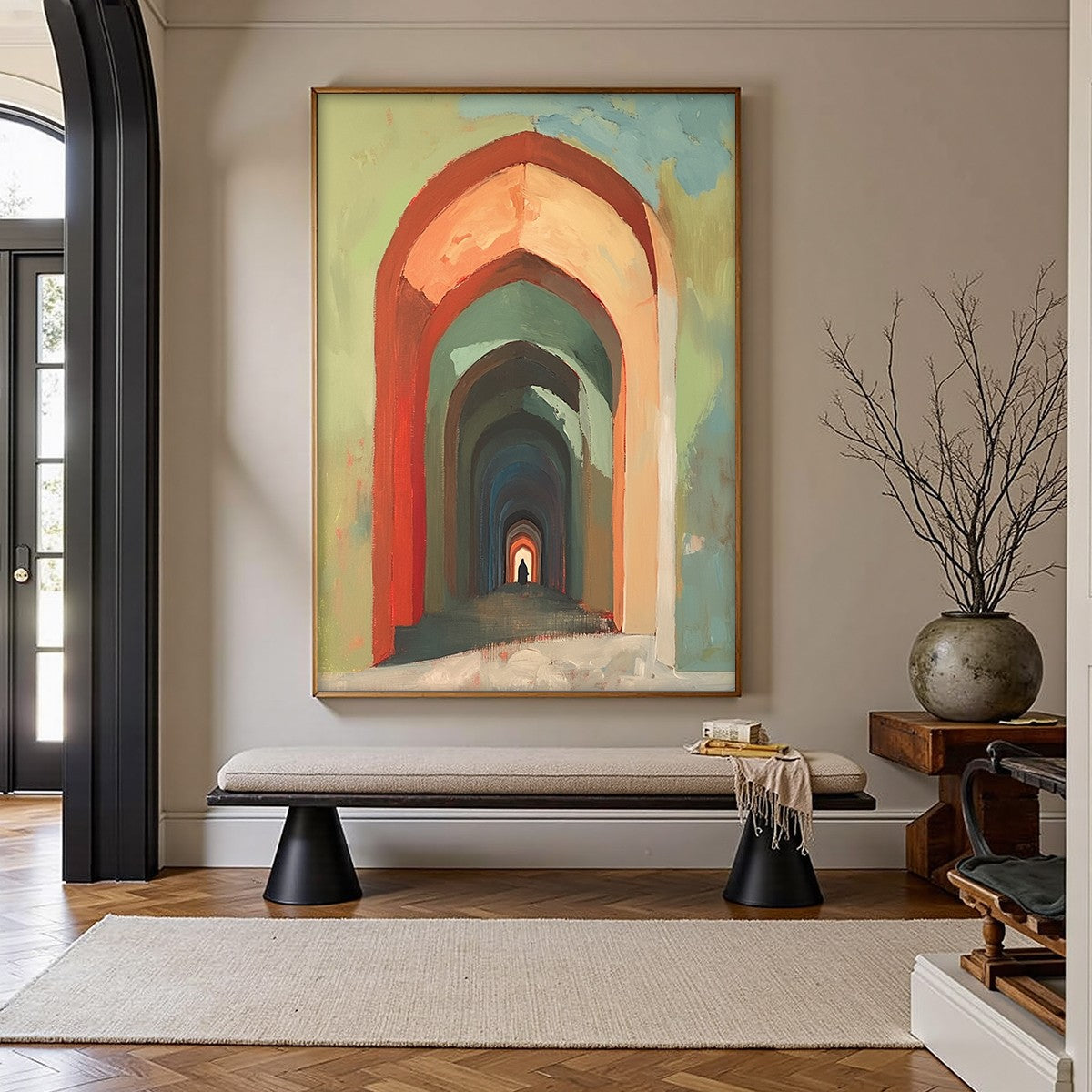 PASSAGE: Architectural Oil Painting with Warm Tones - Image 2