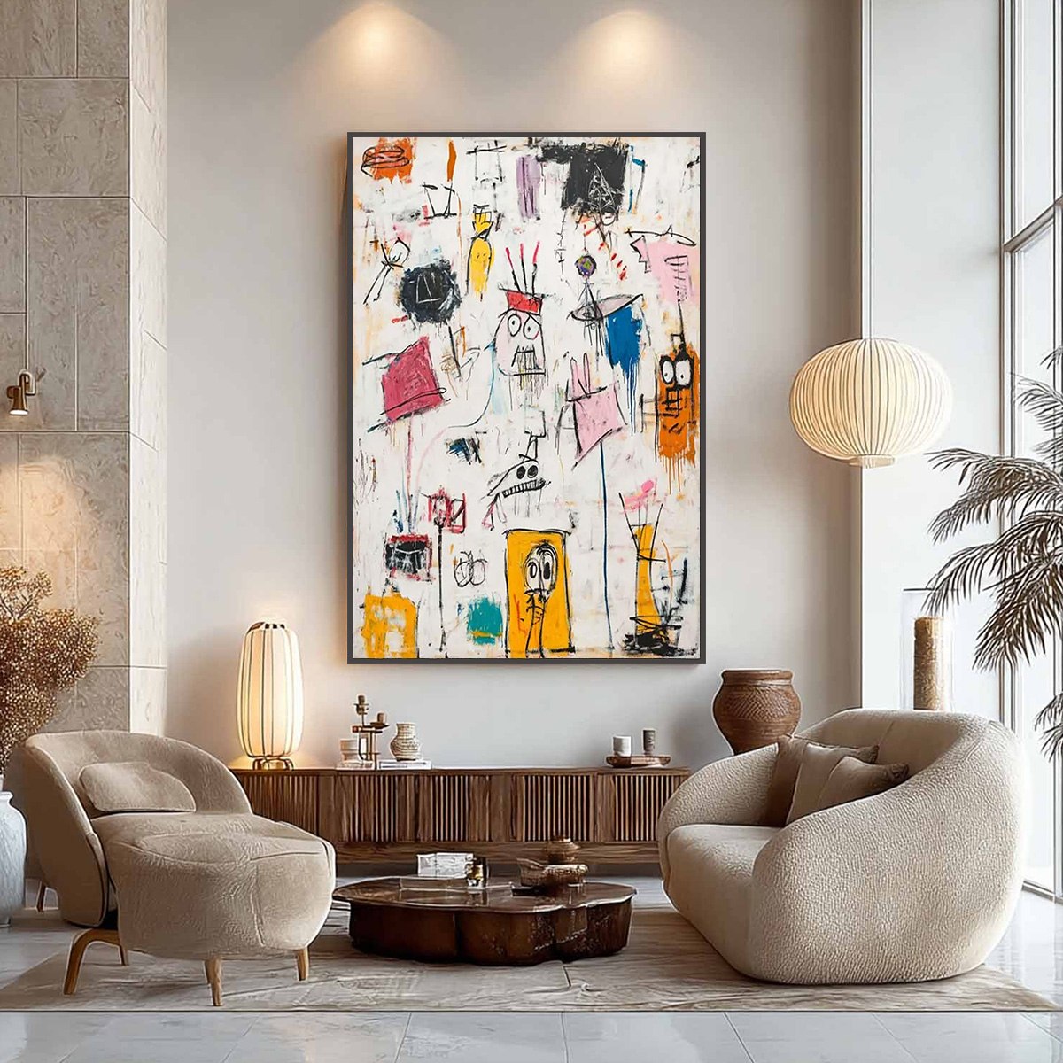 PLAYFUL GRAFFITI: Abstract Figurative Oil Painting - Image 4