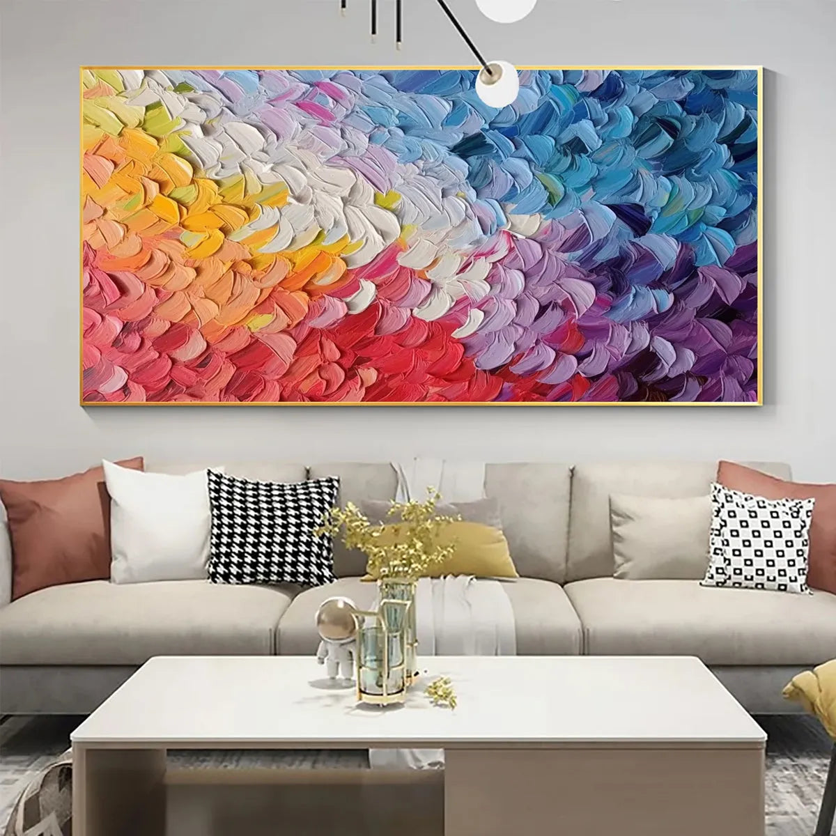 PASTEL DREAMSCAPE: Abstract Textured Impasto Oil Painting on Canvas - Image 5