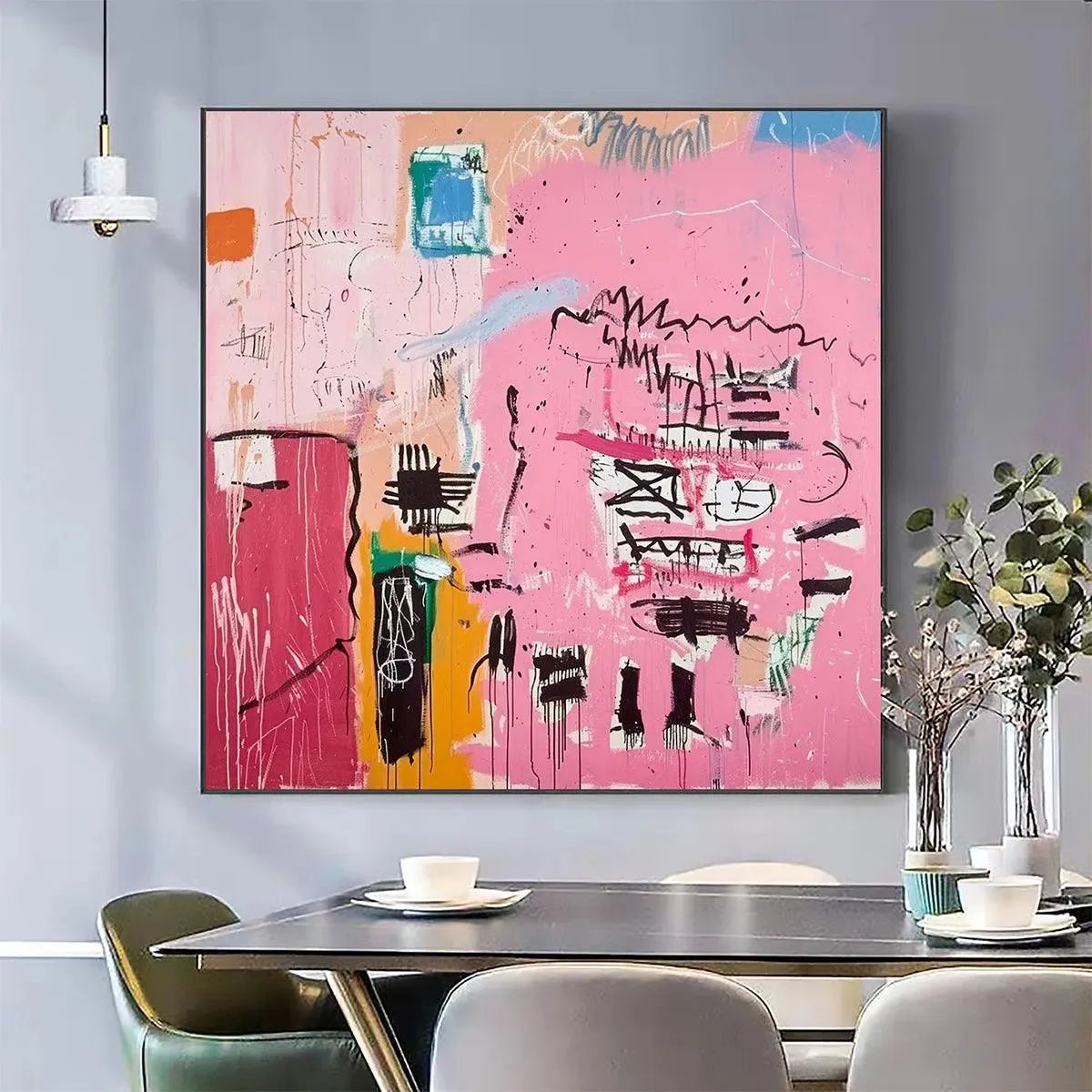 PINK EXPRESSION: Abstract Expressionist Painting, Pink Wall Art - Image 8