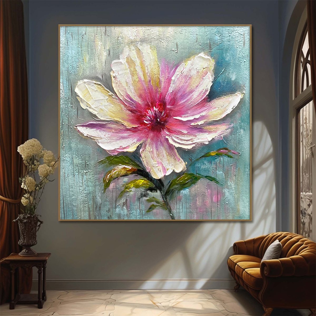 OCEAN'S ABUNDANCE: Colorful Fish School Oil Painting on Canvas - Image 2