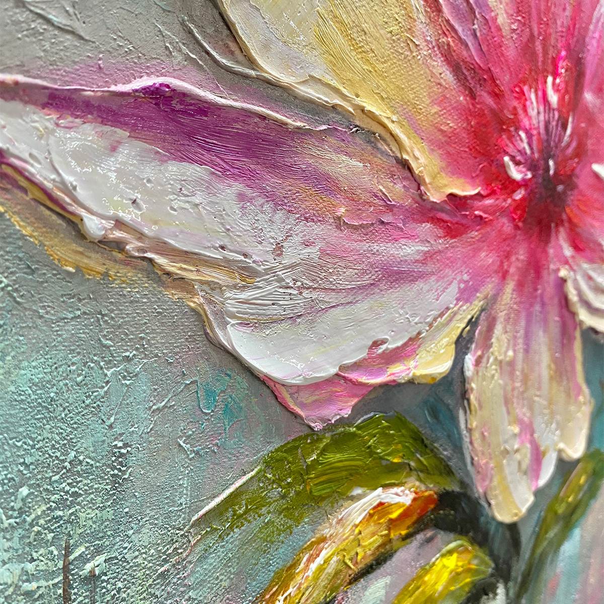 OCEAN'S ABUNDANCE: Colorful Fish School Oil Painting on Canvas - Image 3