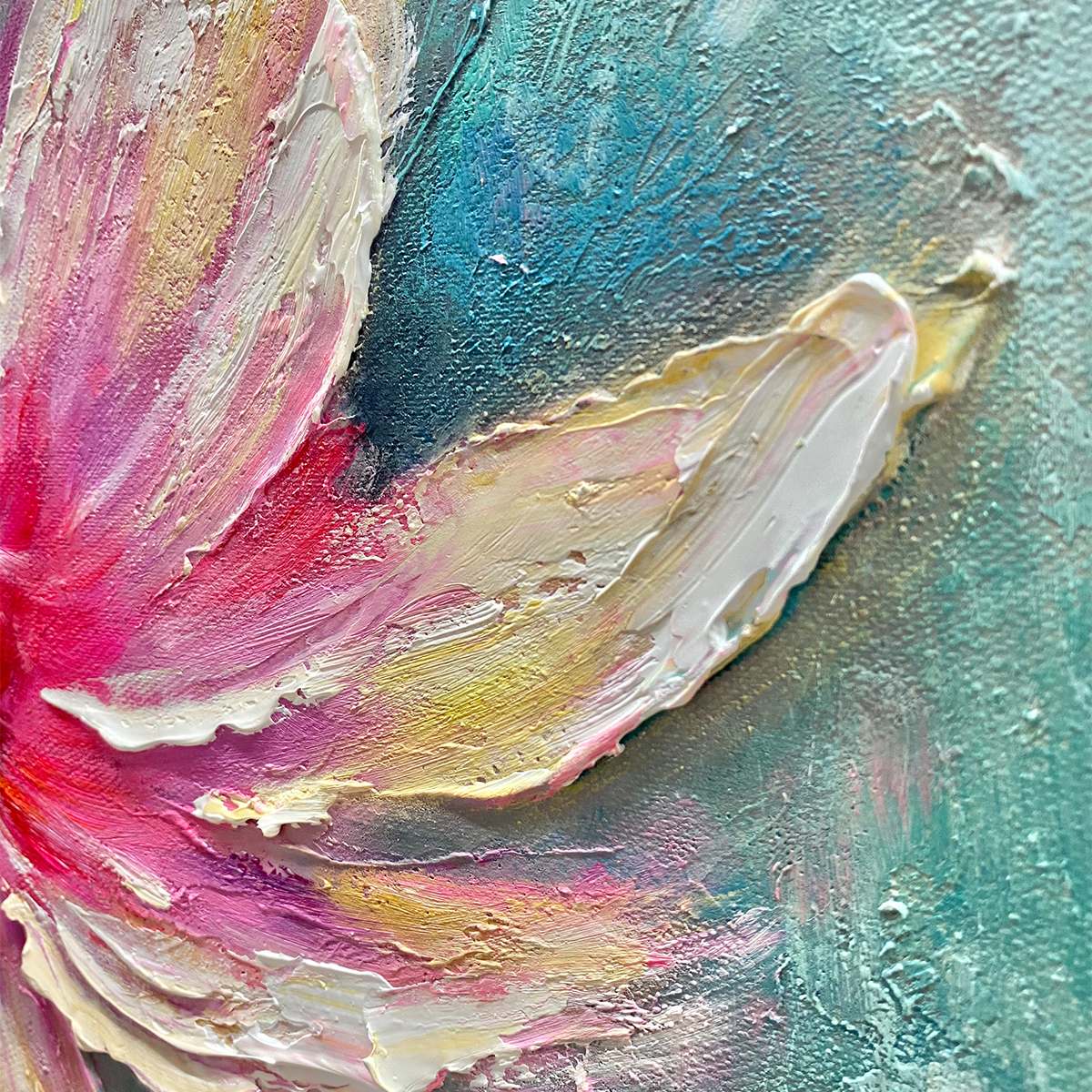 OCEAN'S ABUNDANCE: Colorful Fish School Oil Painting on Canvas - Image 5