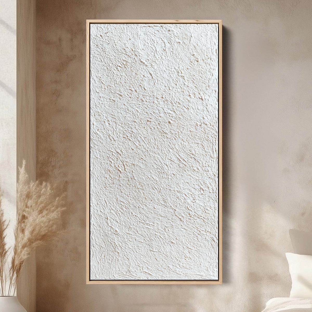 QUIET CANVAS: Textured Minimalist Wabi Sabi Painting - Image 2