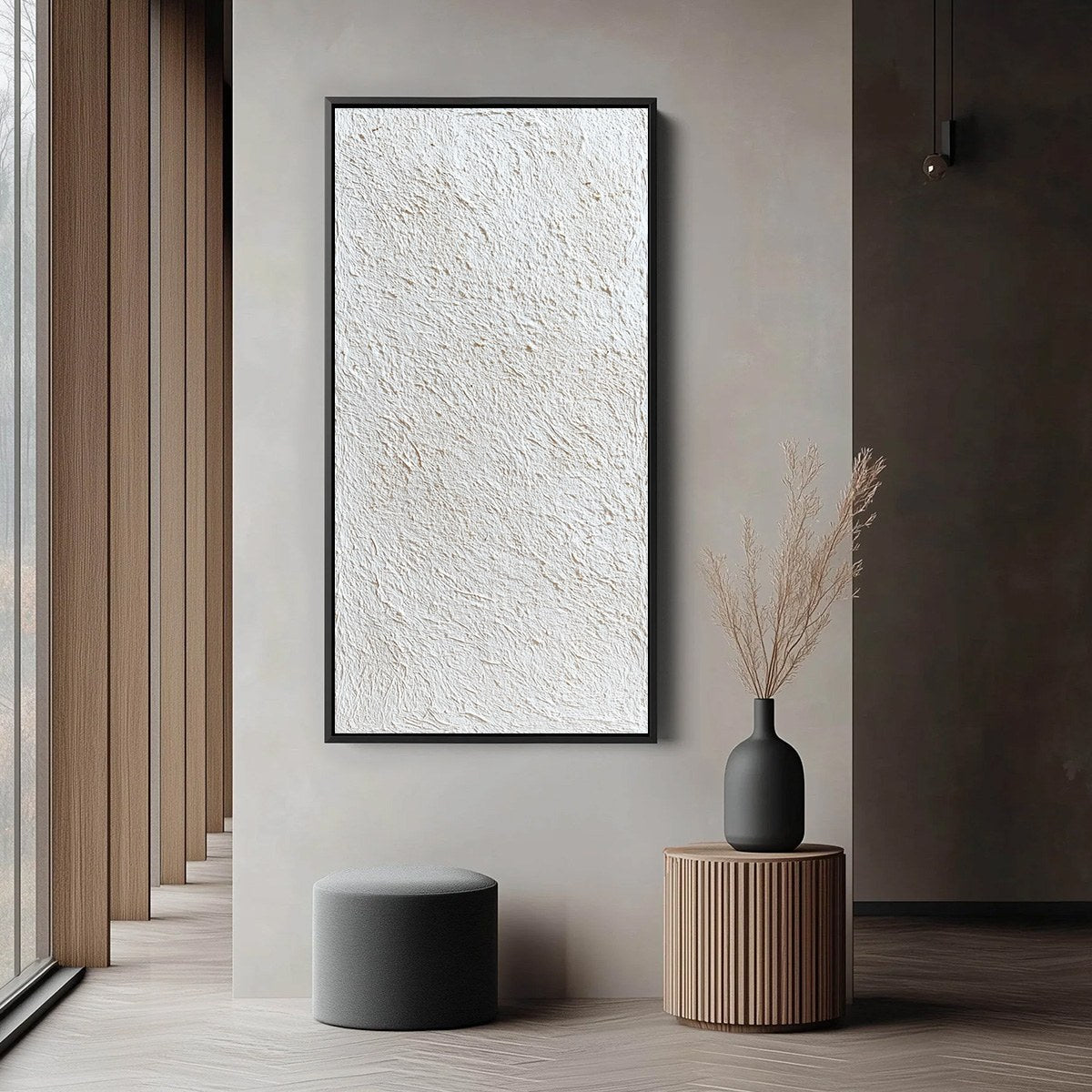 QUIET CANVAS: Textured Minimalist Wabi Sabi Painting - Image 8