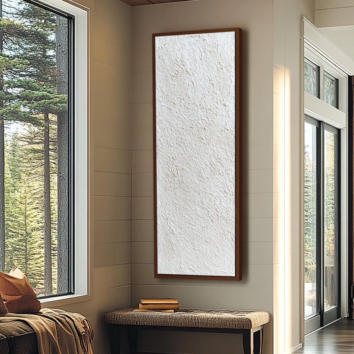 QUIET CANVAS: Textured Minimalist Wabi Sabi Painting - Image 7