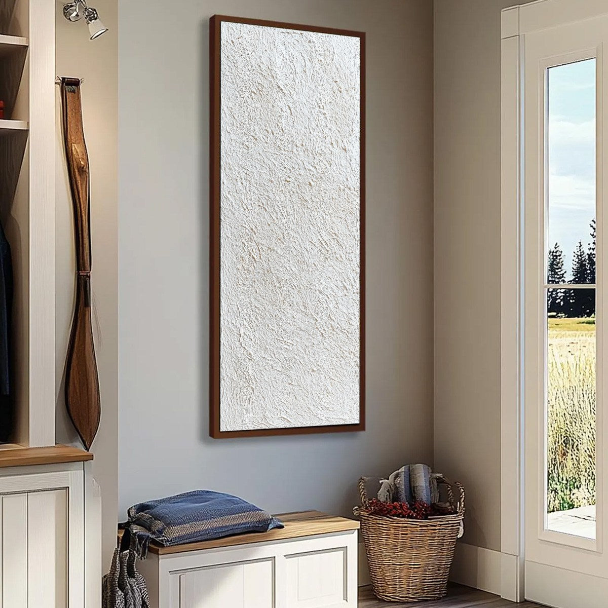 QUIET CANVAS: Textured Minimalist Wabi Sabi Painting - Image 6