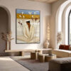 QUIET REPOSE: Textured Figurative Painting of a Person in Contemplation
