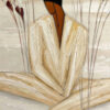 QUIET REPOSE: Textured Figurative Painting of a Person in Contemplation