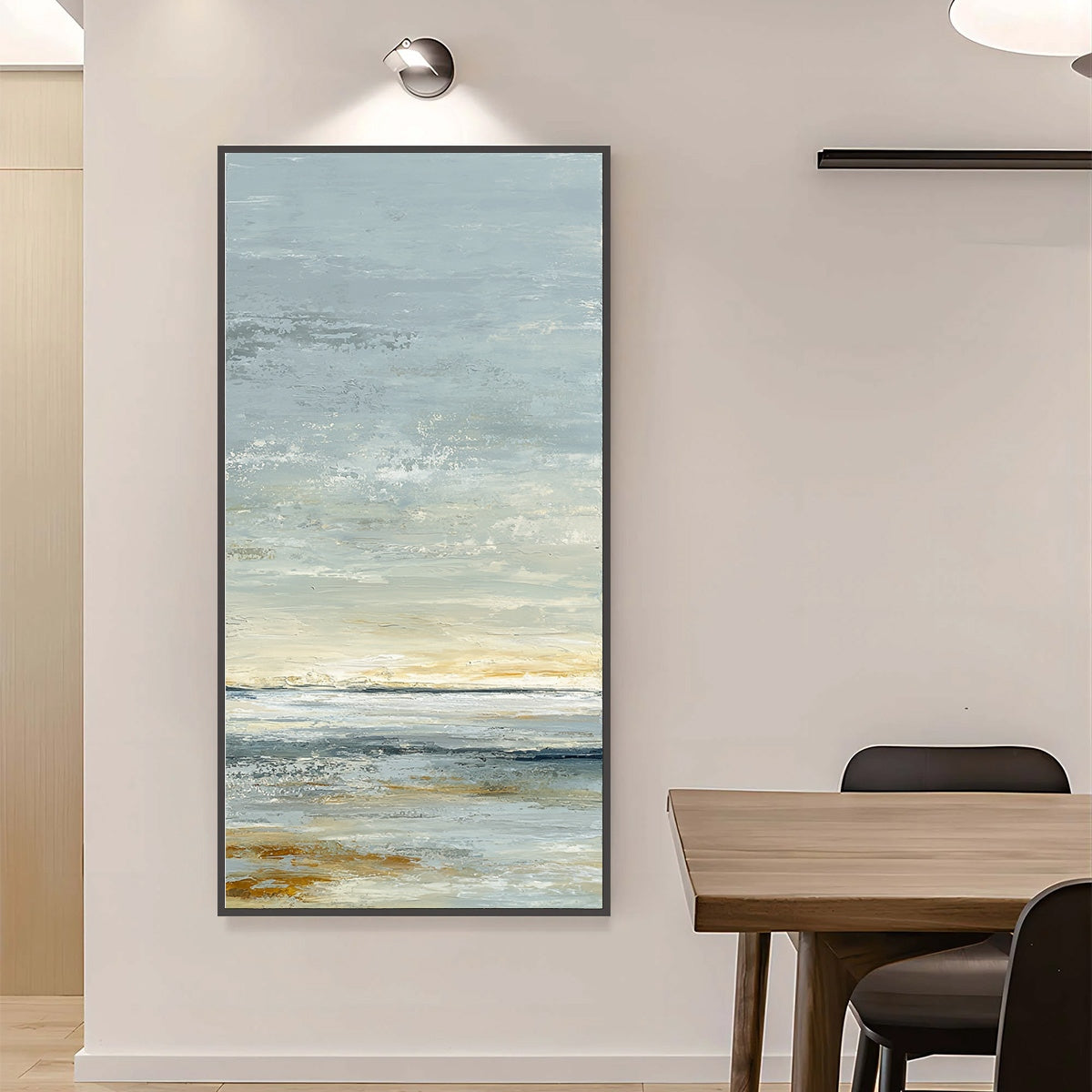 QUIET HORIZON: Textured Minimalist Wabi Sabi Seascape - Image 4