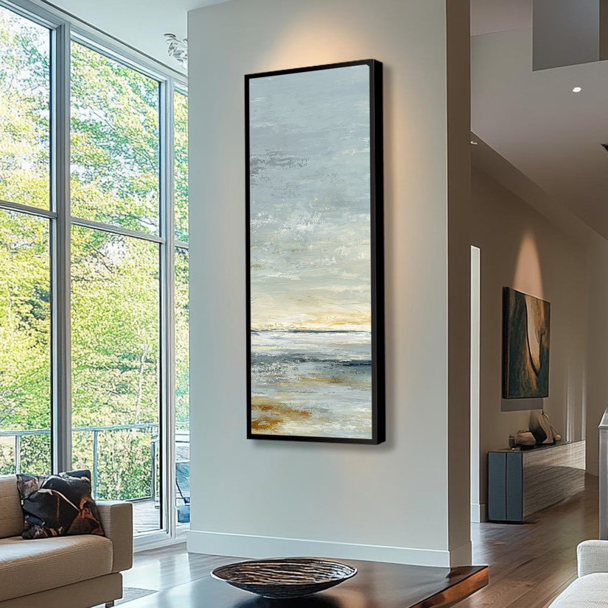 QUIET HORIZON: Textured Minimalist Wabi Sabi Seascape - Image 7