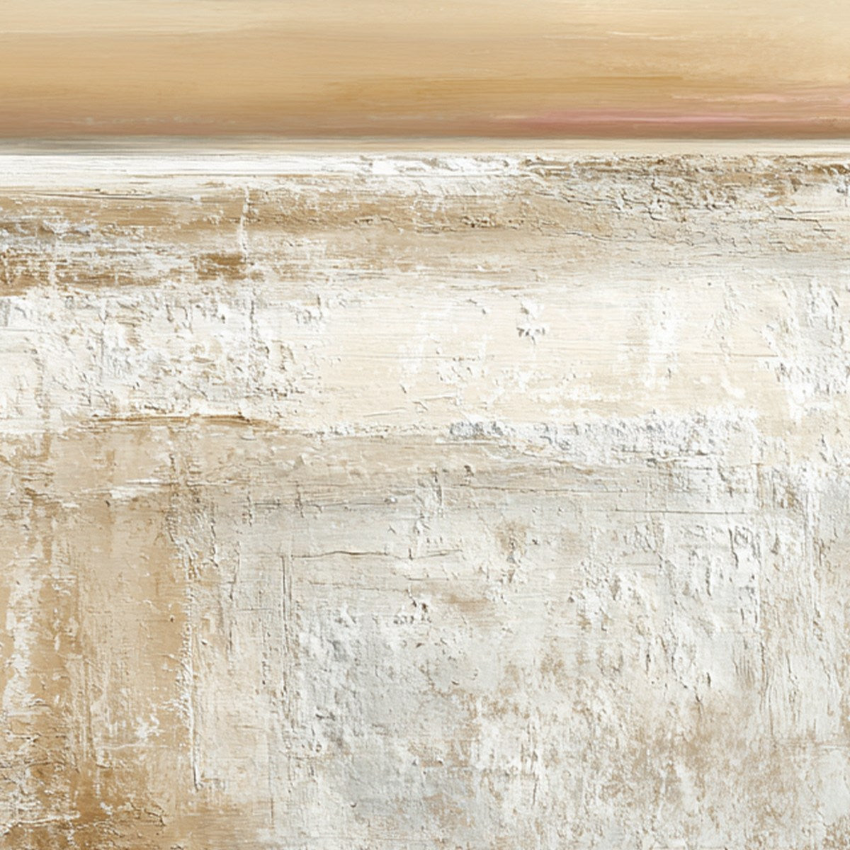 QUIET SHORE: Textured Wabi Sabi Minimalist Beach Painting - Image 3