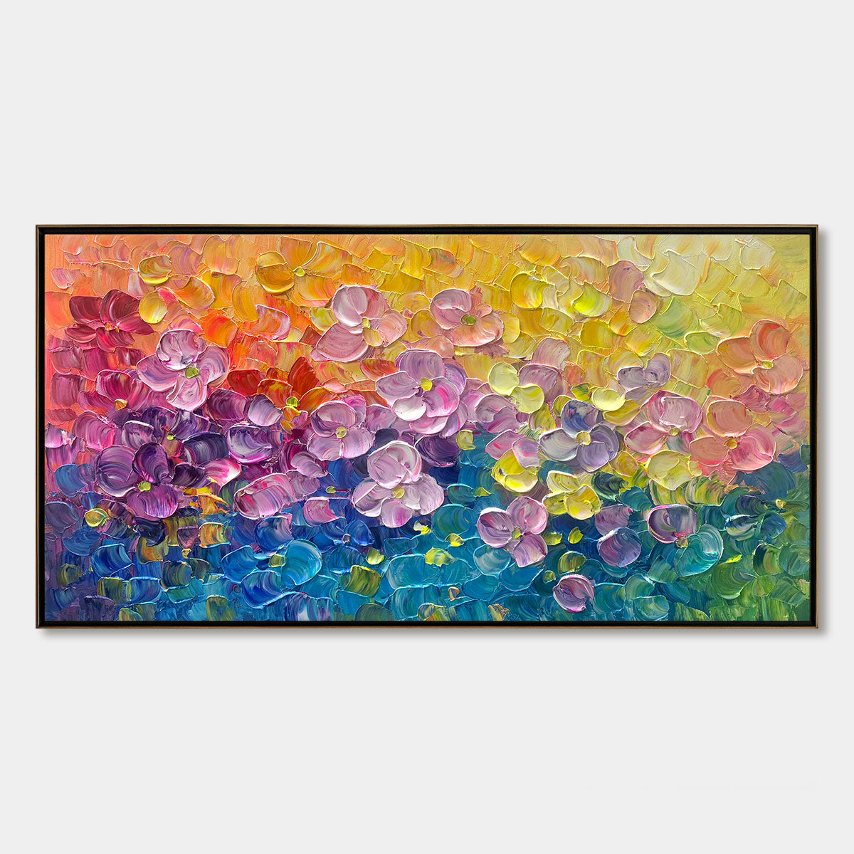 Ready to Ship | RAINBOW FALLS | 28''x56'' | 70x140cm | Black Frame - Image 3