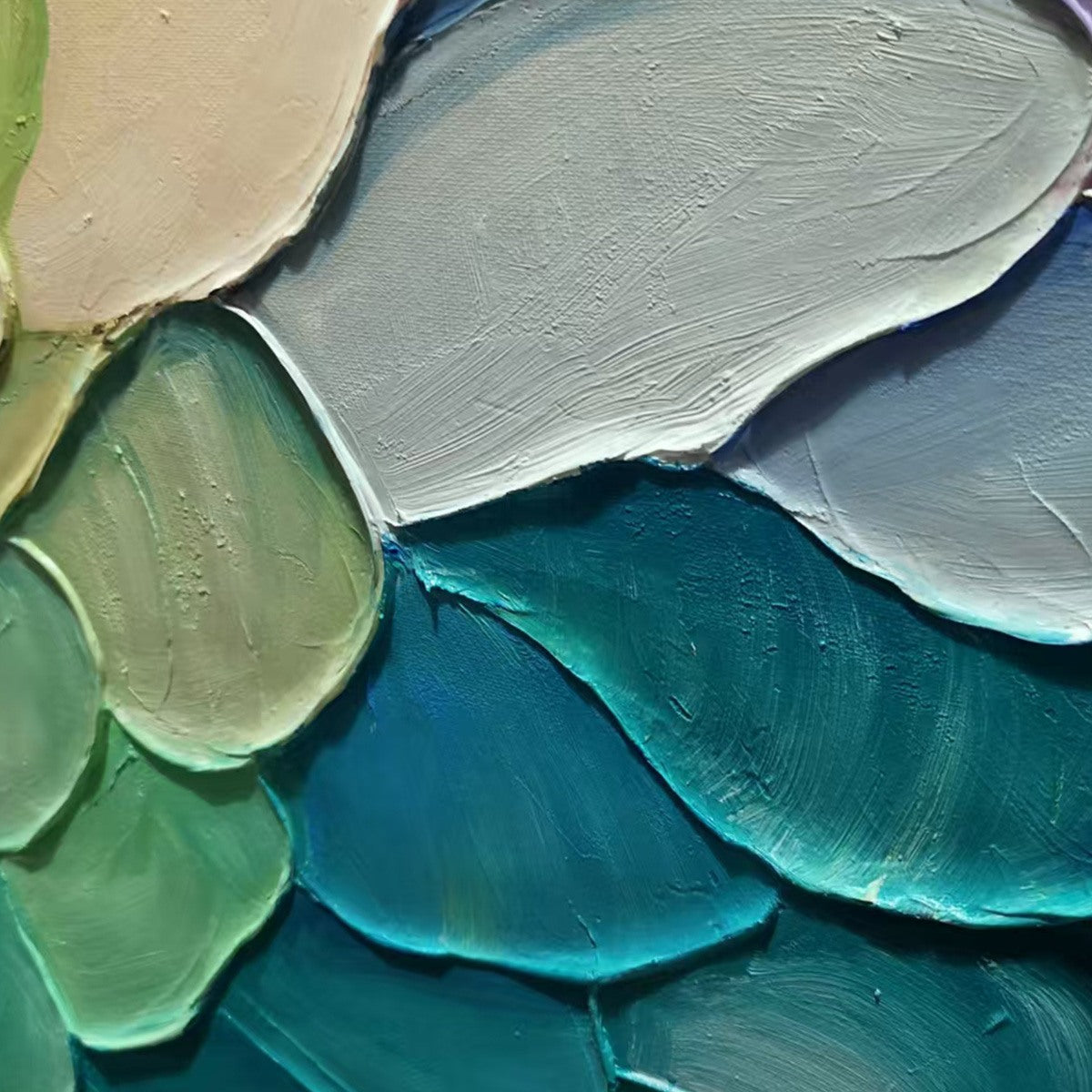 RAINBOW SCALES: Colorful Impasto Abstract Painting - Image 3