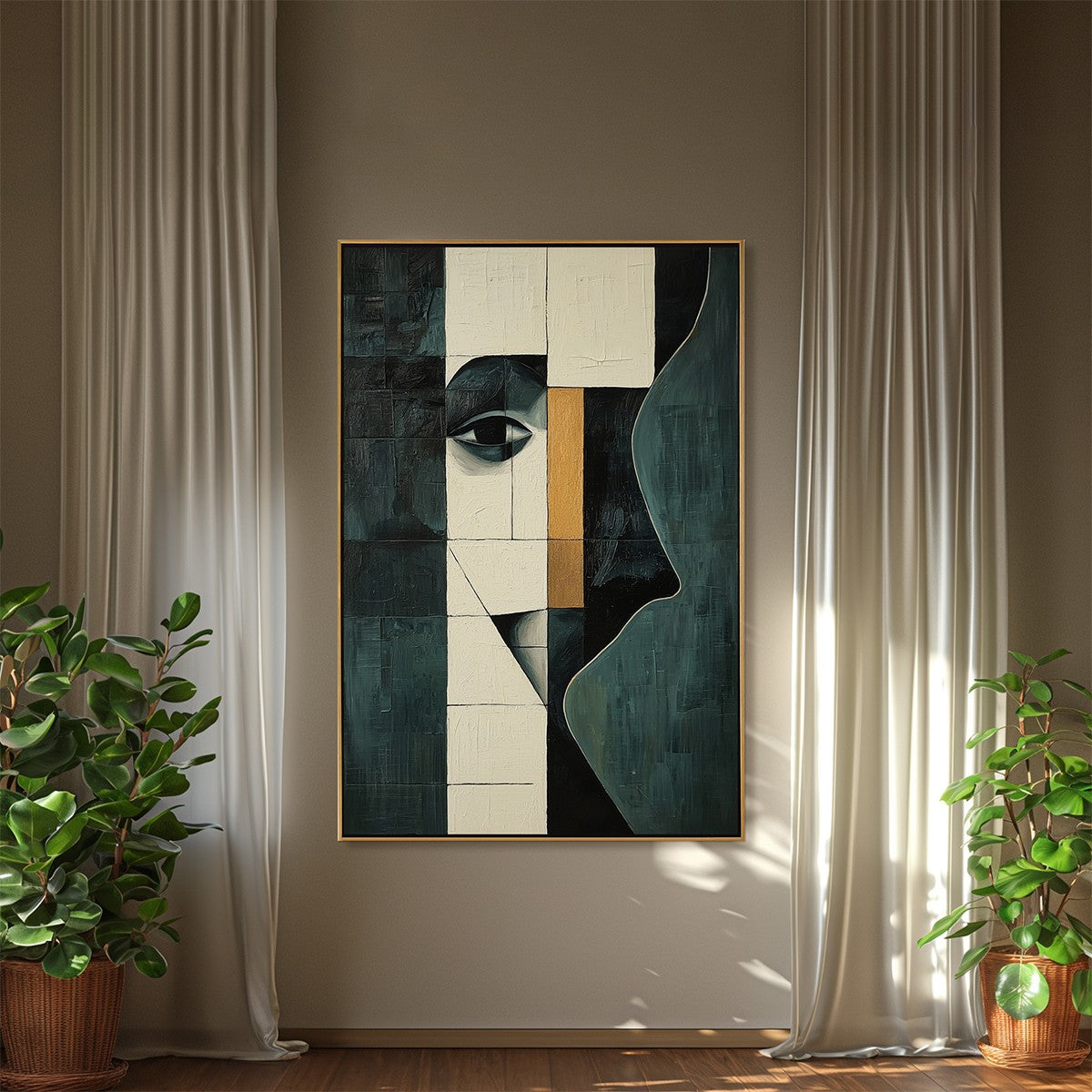 REFLECTION: Minimalist Abstract Portrait Oil Painting - Image 7