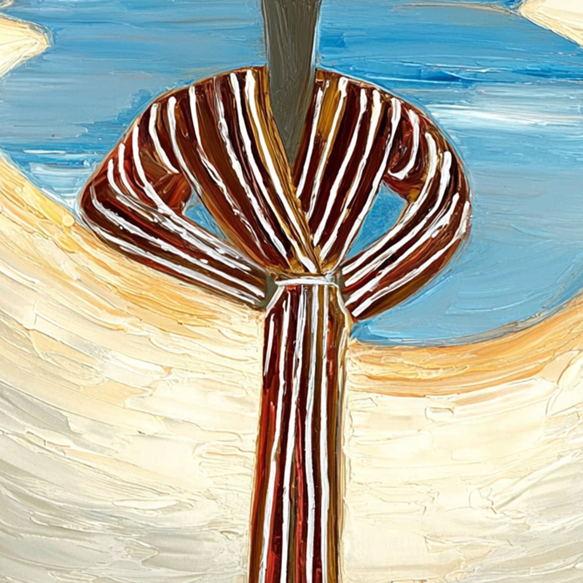 RIVER BLUSH: Textured Figurative Landscape Painting of Woman by Water - Image 5
