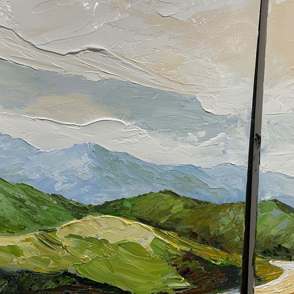 RIVER VALLEY DUET: Textured Landscape Diptych Painting - Image 3
