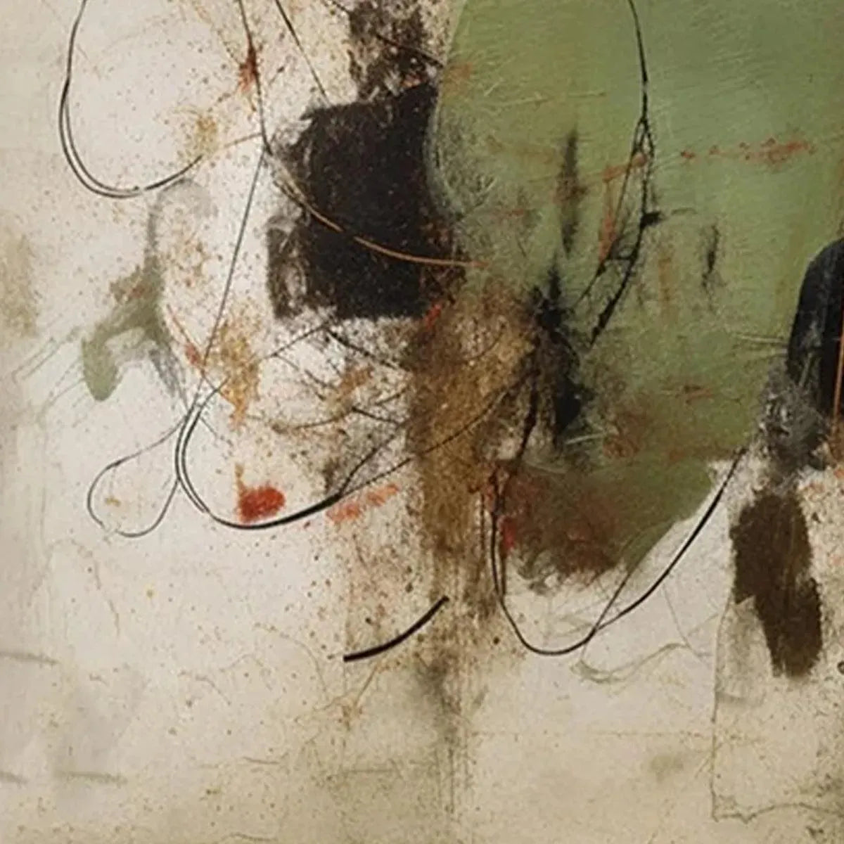 SAGE ABSTRACT: Minimalist Abstract Painting, Vertical Wall Art - Image 3