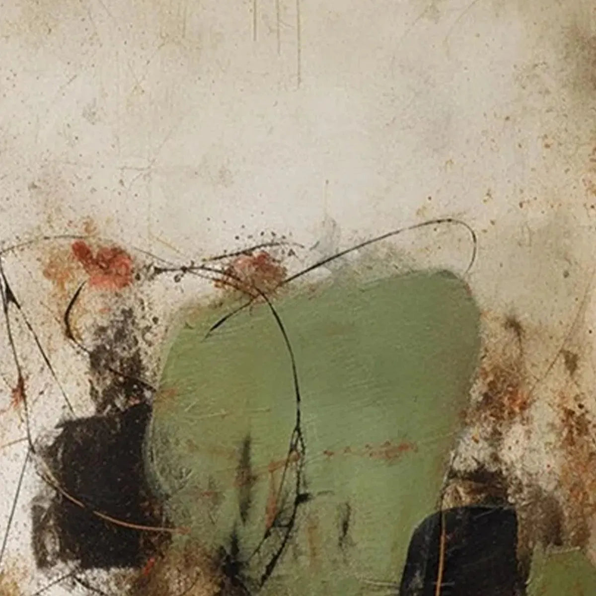 SAGE ABSTRACT: Minimalist Abstract Painting, Vertical Wall Art - Image 6