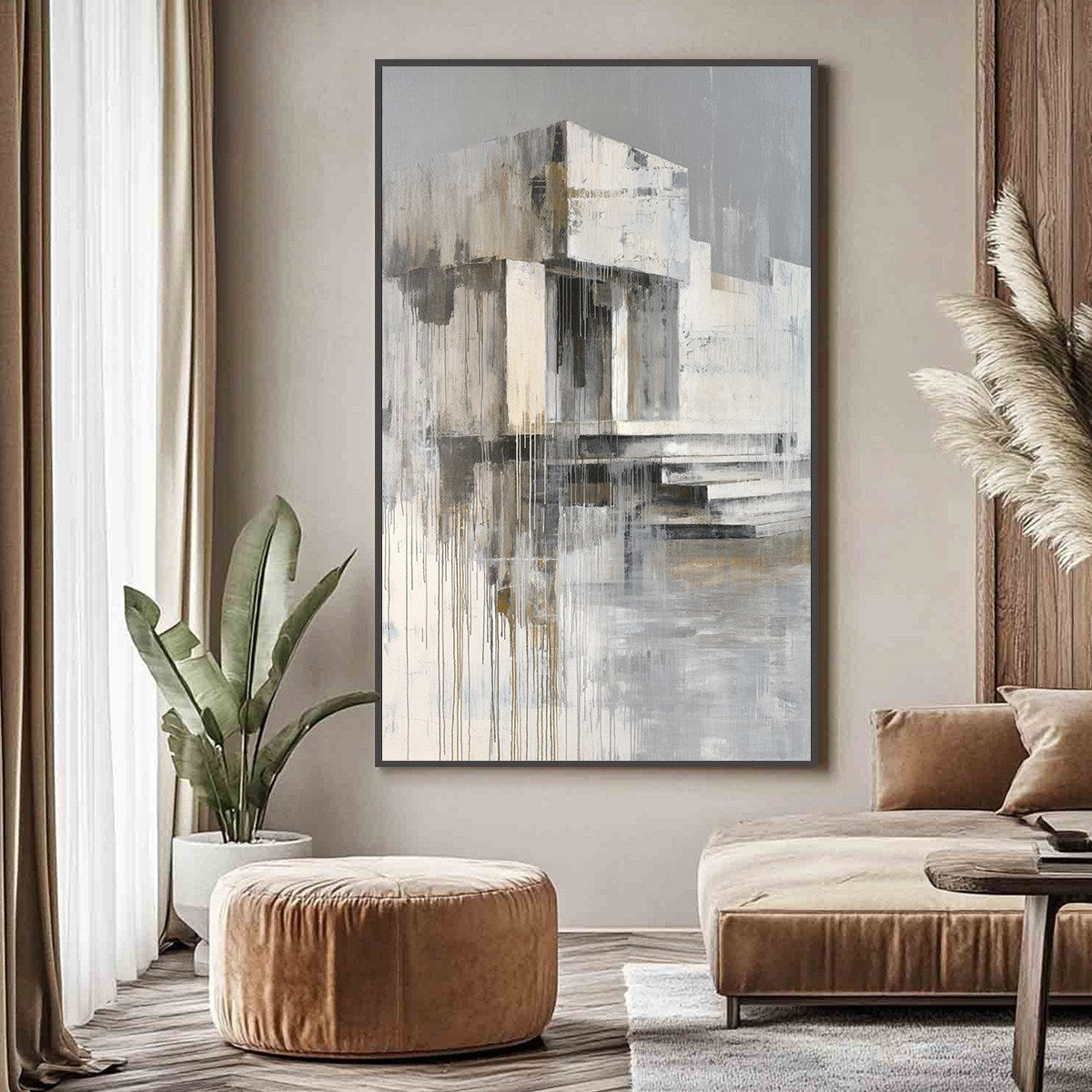 SANCTUARY: Abstract Architectural Painting - Image 2