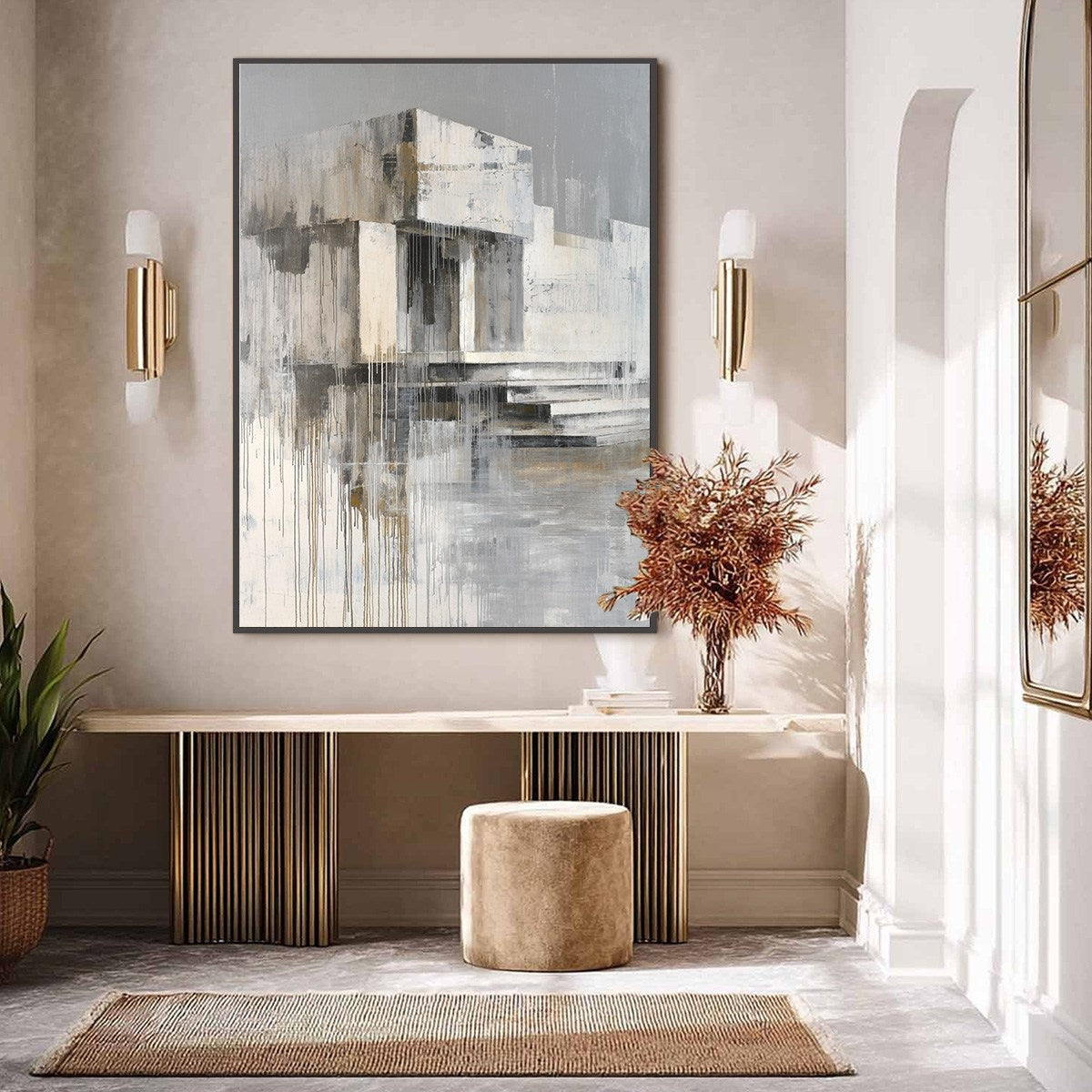 SANCTUARY: Abstract Architectural Painting - Image 4