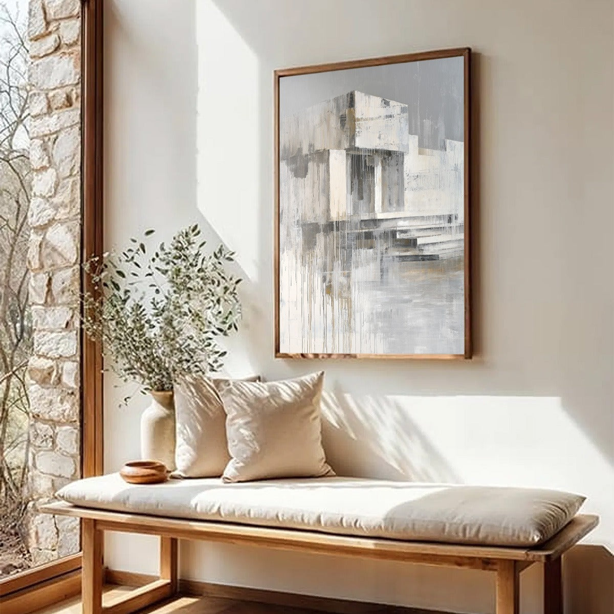 SANCTUARY: Abstract Architectural Painting - Image 7