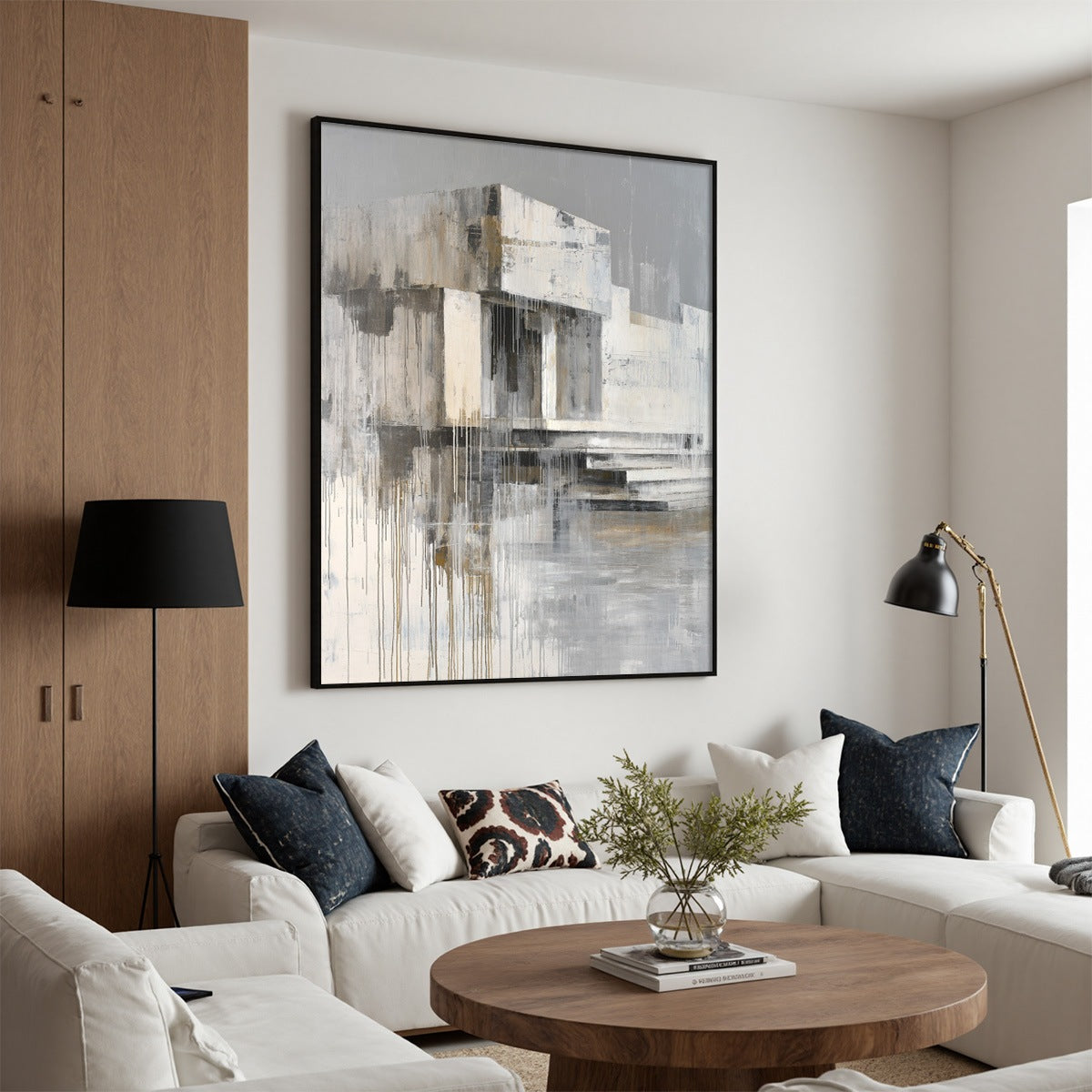 SANCTUARY: Abstract Architectural Painting - Image 8