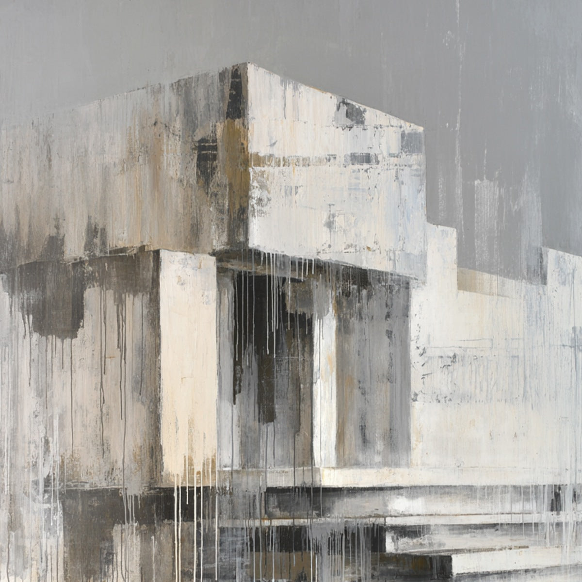 SANCTUARY: Abstract Architectural Painting - Image 5