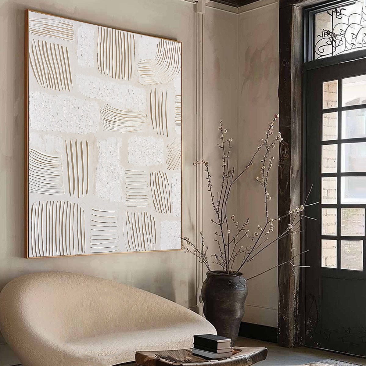 SCRIPTURES: Textured Wabi-Sabi Abstract Canvas Art - Image 8