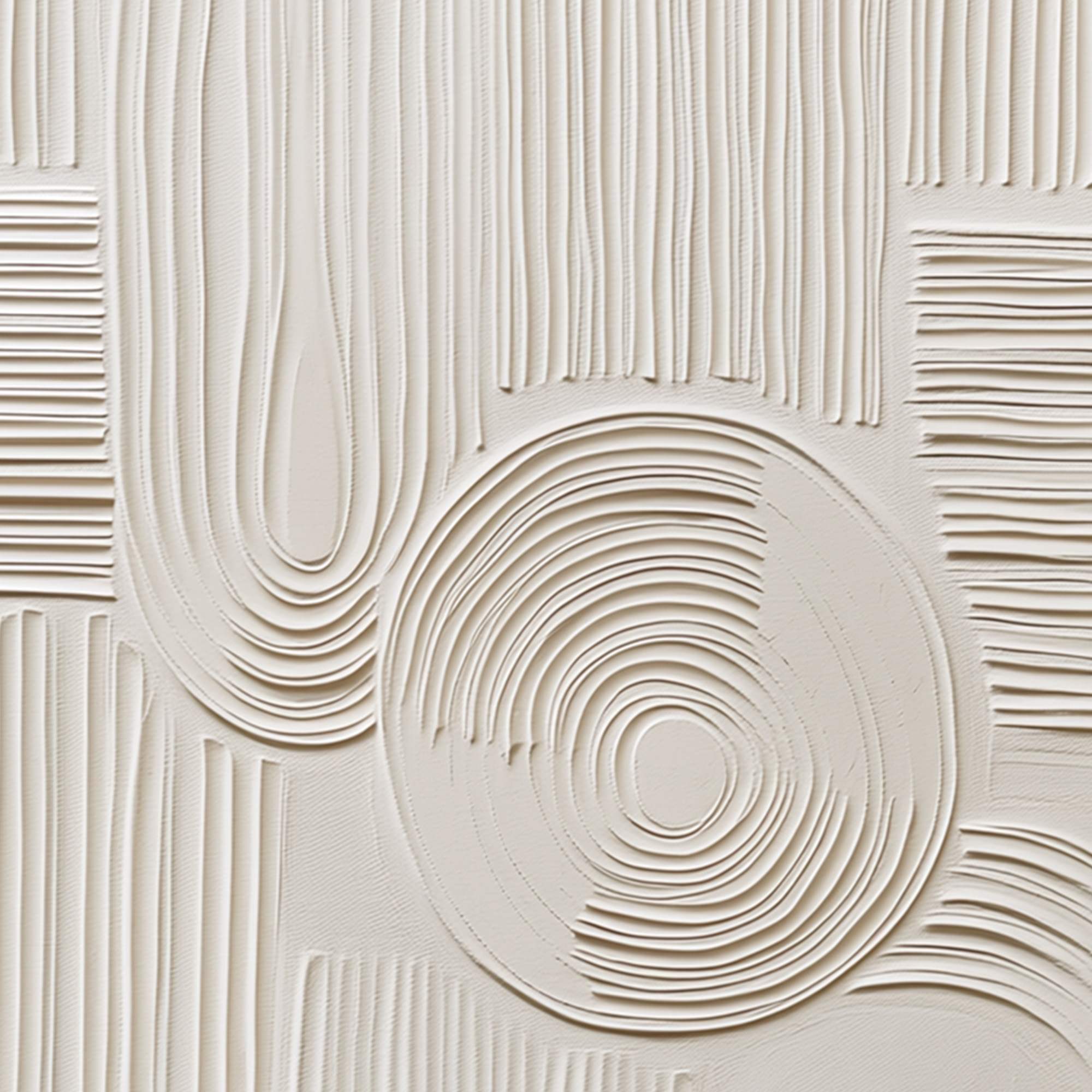 SCULPTED SERENITY: Textured Beige Minimalist Wabi Sabi Wall Art - Image 3