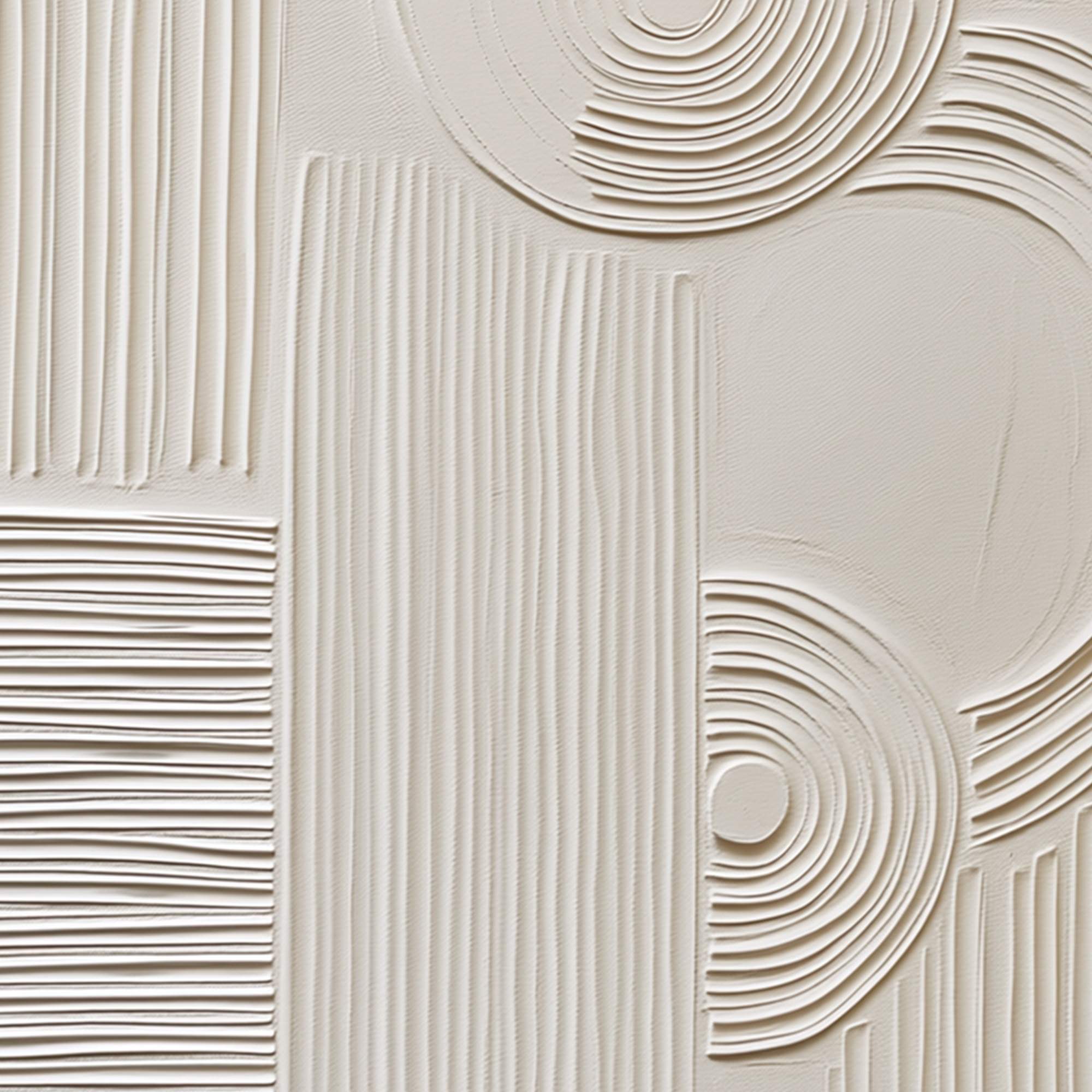 SCULPTED SERENITY: Textured Beige Minimalist Wabi Sabi Wall Art - Image 5